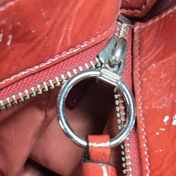 Coach Red Shoulder Bag with Luxurious Hobo Style - Picture 7 of 13